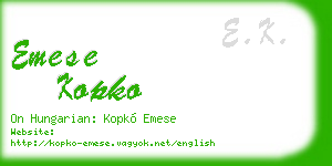 emese kopko business card